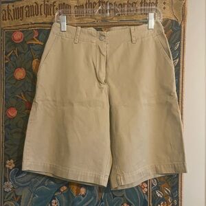 Women's Khaki Classic Bermuda Shorts - Best Company Sailing Denim
